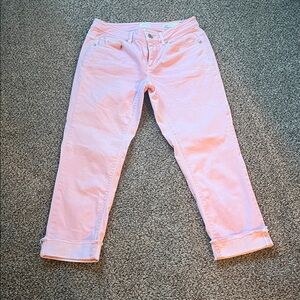 J. Jill Soft Pink Cropped authentic fit jeans